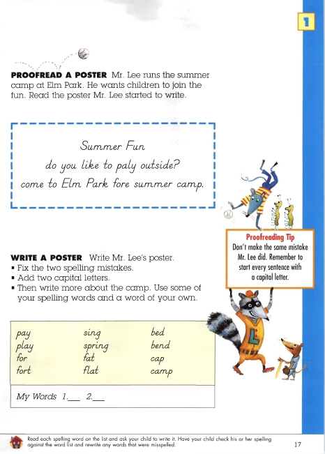 Page 17 from Everyday Spelling (0-328-22299-2) by Pearson Scott Foresman