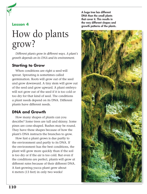 Page 110 from Science (0-328-34506-2) by Pearson Scott Foresman