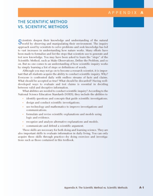 Page A-1 from ChemComm: Chemistry in the Community (0-7167-8919-1) by American Chemical Society