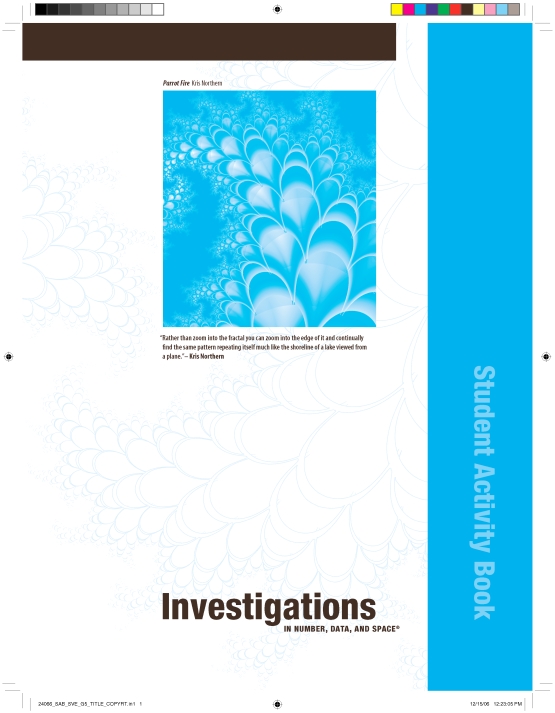 Page i from Investigations in Number, Data, and Space (0-328-30995-8) by Pearsons Scott Foresman