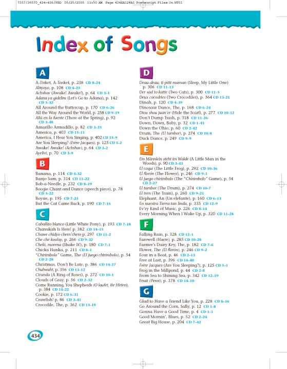 Page 434 from Making Music (0-382-36570-4) by Pearson Scott Foresman