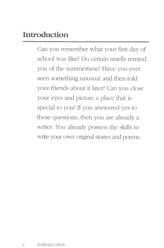 Page 6 from The Creative Writing Handbook (0-673-36013-X) by Good Year Books